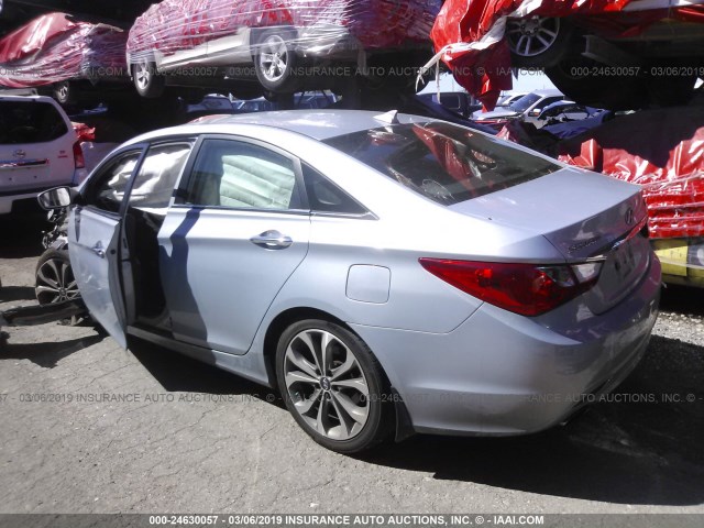 5NPEC4AB1DH751749 - 2013 HYUNDAI SONATA SE/LIMITED Light Blue photo 3