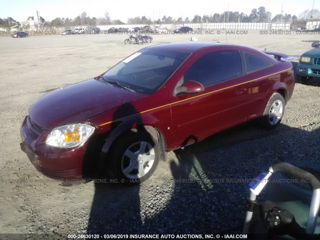 1G1AL18F687210432 - 2008 CHEVROLET COBALT LT MAROON photo 2