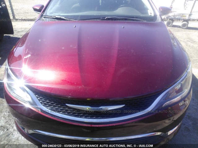 1C3CCCAB0GN167255 - 2016 CHRYSLER 200 LIMITED RED photo 6