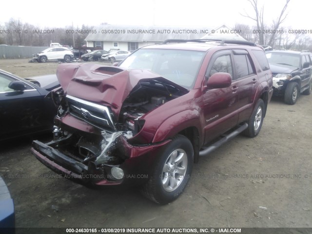 JTEBU14R98K018570 - 2008 TOYOTA 4RUNNER SR5/SPORT MAROON photo 2