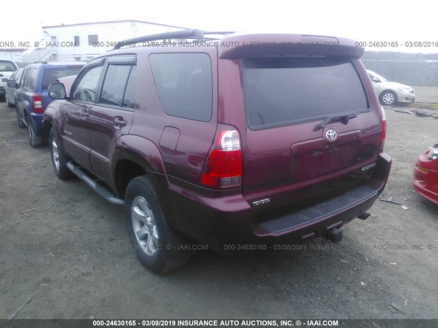 JTEBU14R98K018570 - 2008 TOYOTA 4RUNNER SR5/SPORT MAROON photo 3