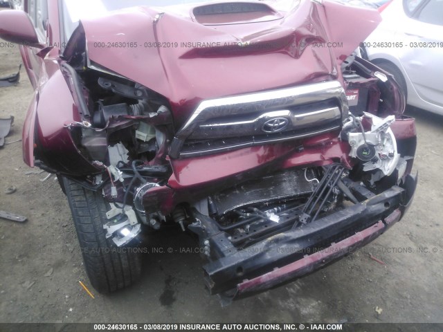 JTEBU14R98K018570 - 2008 TOYOTA 4RUNNER SR5/SPORT MAROON photo 6