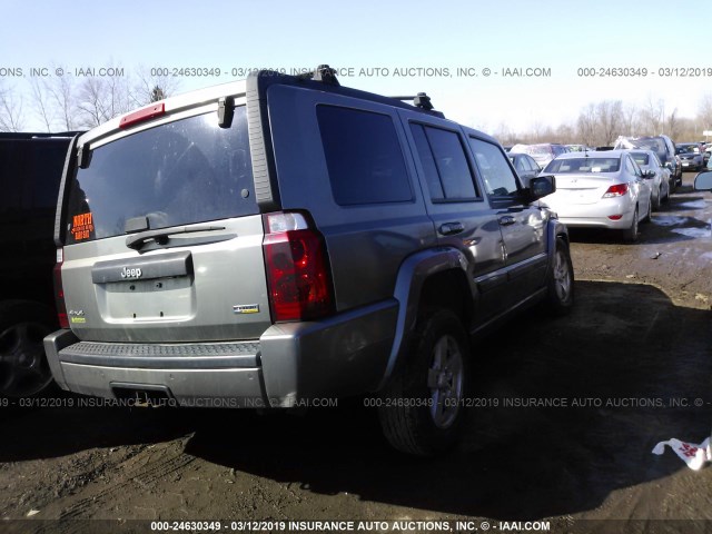 1J8HG48P97C591986 - 2007 JEEP COMMANDER GRAY photo 4