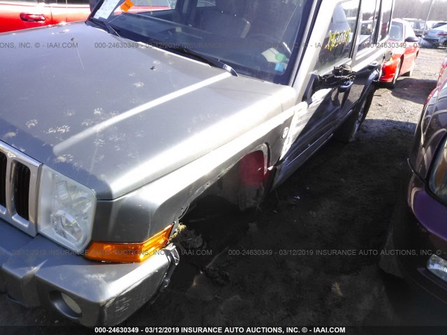 1J8HG48P97C591986 - 2007 JEEP COMMANDER GRAY photo 6