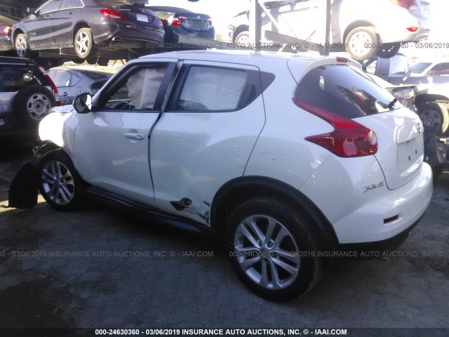 JN8AF5MR7DT218695 - 2013 NISSAN JUKE S/SV/SL WHITE photo 3