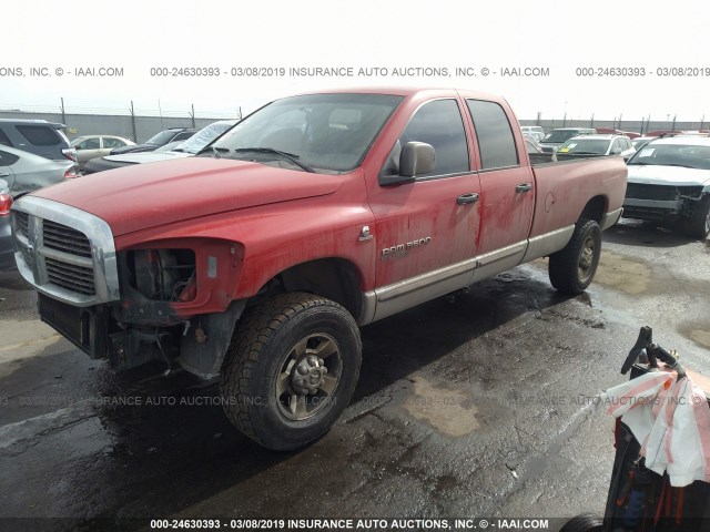 3D7LX38C76G242691 - 2006 DODGE RAM 3500 ST/SLT RED photo 2