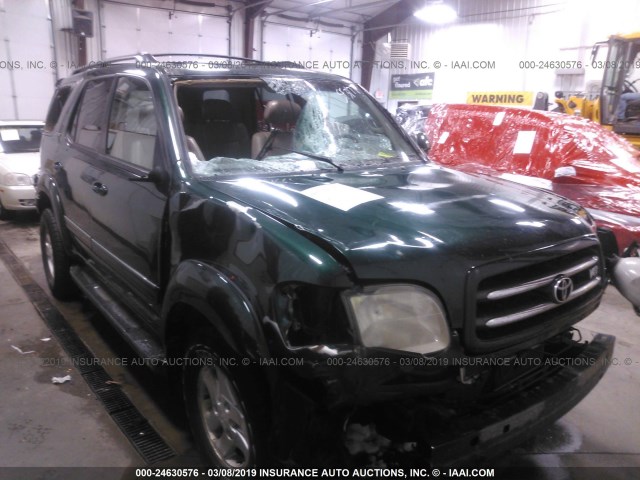 5TDBT48A81S017387 - 2001 TOYOTA SEQUOIA LIMITED GREEN photo 6