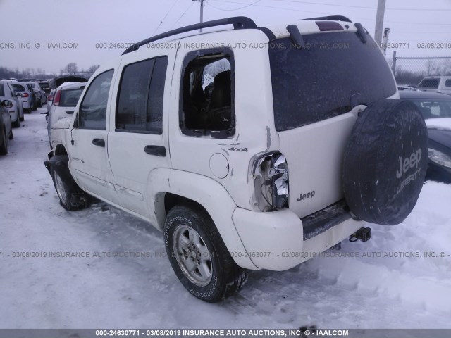 1J4GL58K52W120878 - 2002 JEEP LIBERTY LIMITED WHITE photo 3