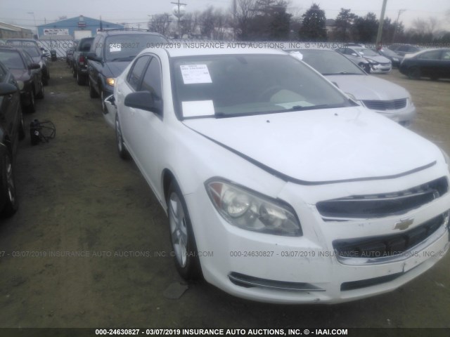 1G1ZG57B19F103938 - 2009 CHEVROLET MALIBU LS WHITE photo 1