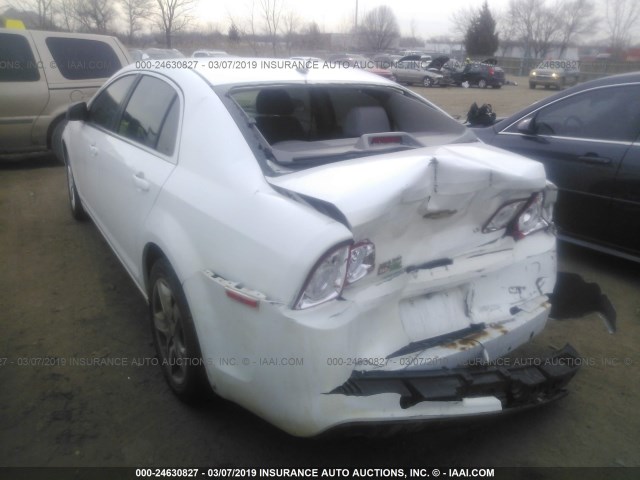 1G1ZG57B19F103938 - 2009 CHEVROLET MALIBU LS WHITE photo 3