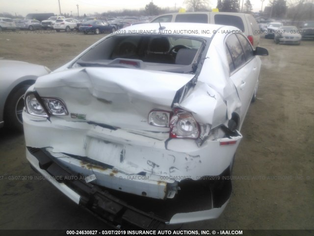 1G1ZG57B19F103938 - 2009 CHEVROLET MALIBU LS WHITE photo 6