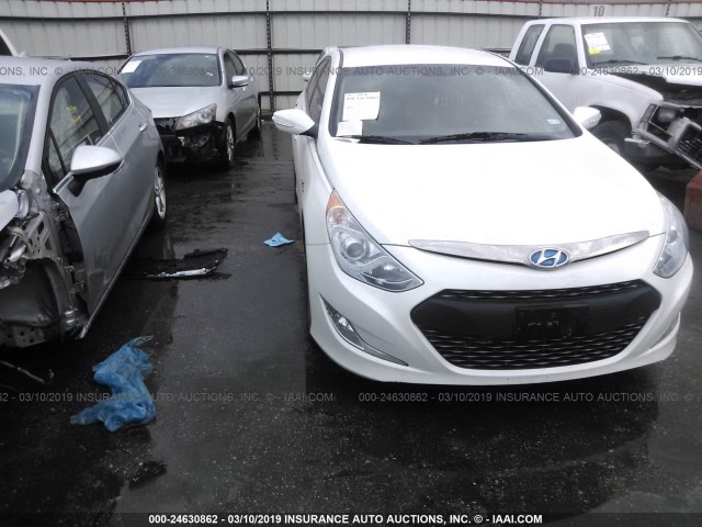 KMHEC4A45DA101469 - 2013 HYUNDAI SONATA HYBRID WHITE photo 1