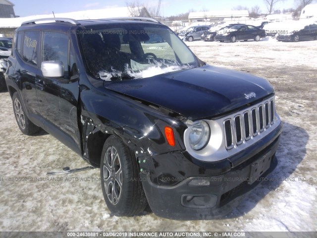 ZACCJADT4FPB28586 - 2015 JEEP RENEGADE LIMITED BLACK photo 1