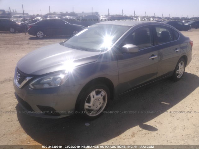 3N1AB7AP0GY216825 - 2016 NISSAN SENTRA S/SV/SR/SL GRAY photo 2