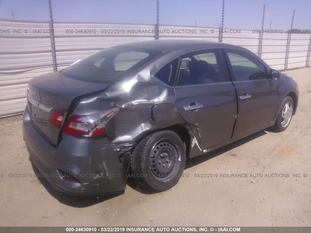 3N1AB7AP0GY216825 - 2016 NISSAN SENTRA S/SV/SR/SL GRAY photo 4
