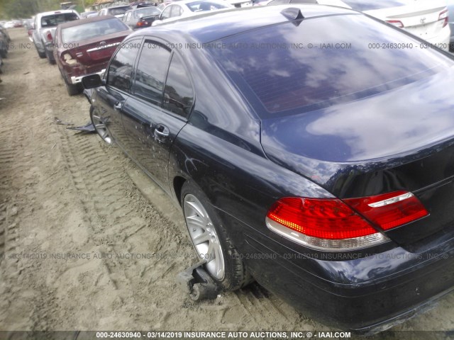 WBAHL83506DT06467 - 2006 BMW 750 I BLUE photo 3