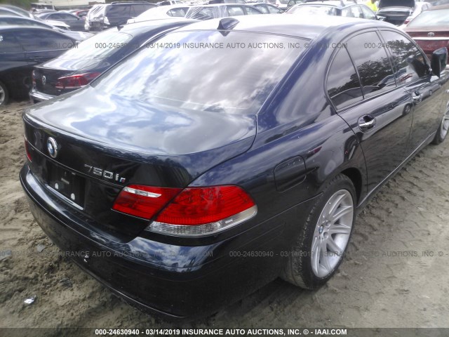 WBAHL83506DT06467 - 2006 BMW 750 I BLUE photo 4