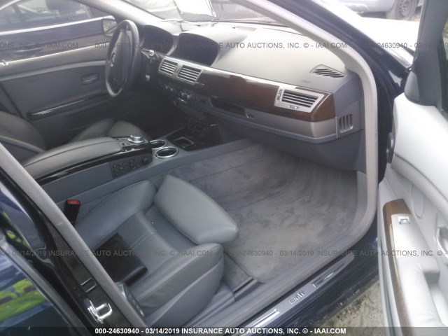 WBAHL83506DT06467 - 2006 BMW 750 I BLUE photo 5