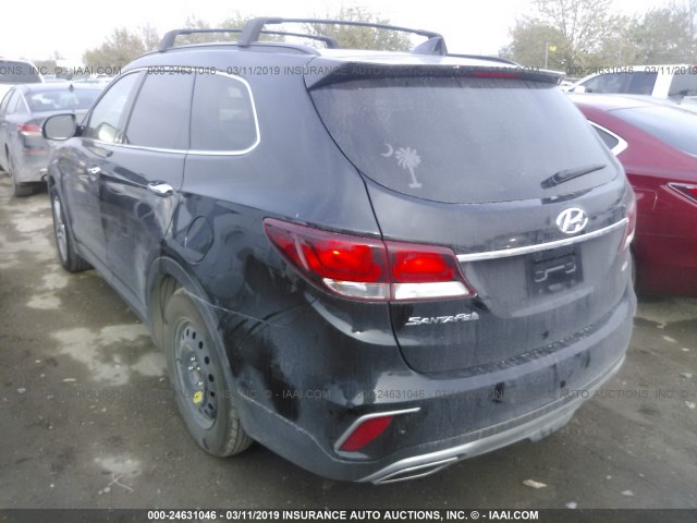 KM8SR4HF9HU184837 - 2017 HYUNDAI SANTA FE SE/LIMITED BLACK photo 3