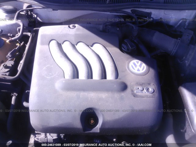 WVWBA21J0YW543124 - 2000 VOLKSWAGEN GOLF GL WHITE photo 10