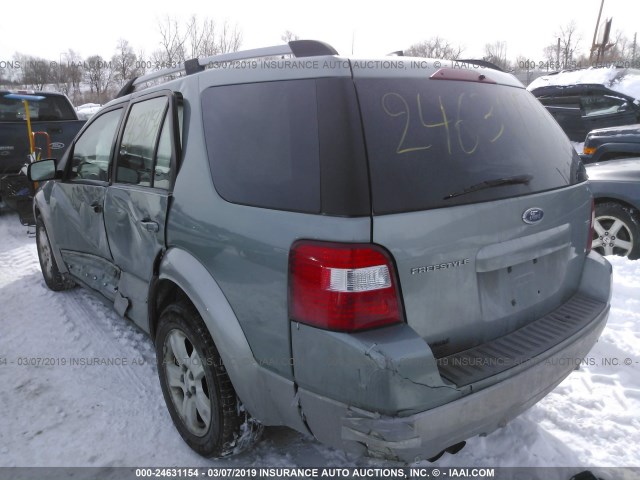 1FMDK02187GA21788 - 2007 FORD FREESTYLE SEL GREEN photo 3