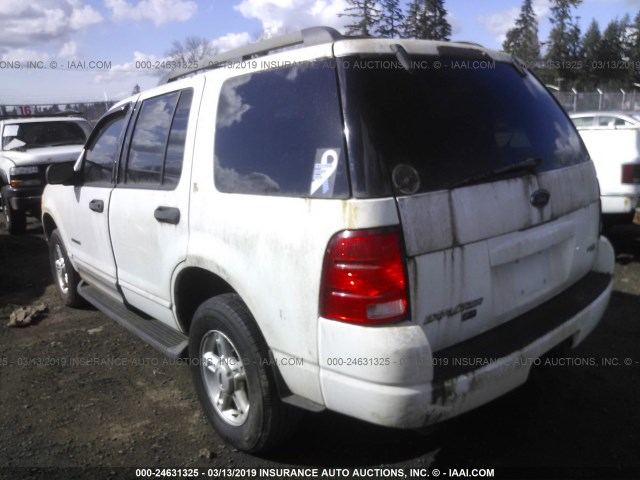 1FMZU73E45UB96628 - 2005 FORD EXPLORER XLT/XLT SPORT/NBX WHITE photo 3