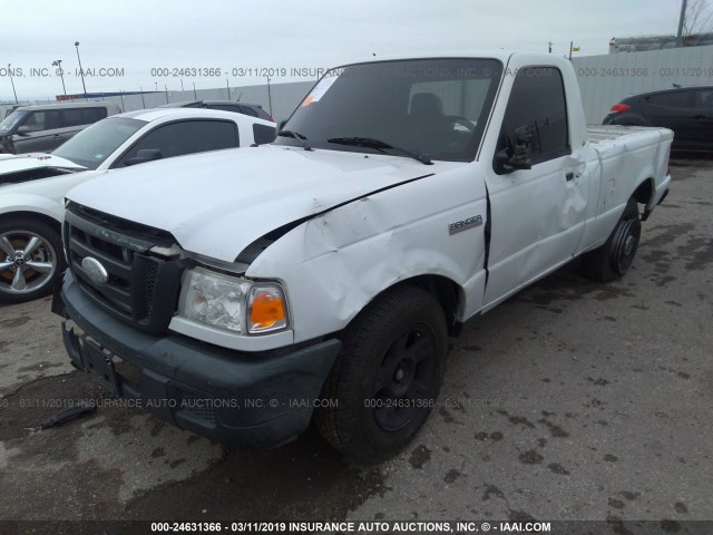 1FTYR10D17PA57293 - 2007 FORD RANGER WHITE photo 2