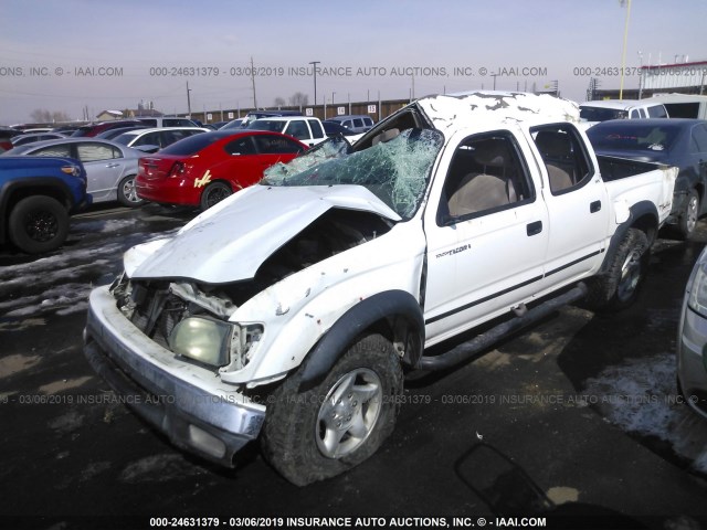 5TEGN92N24Z429451 - 2004 TOYOTA TACOMA DOUBLE CAB PRERUNNER WHITE photo 2