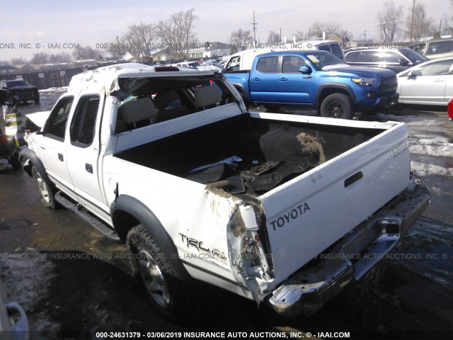 5TEGN92N24Z429451 - 2004 TOYOTA TACOMA DOUBLE CAB PRERUNNER WHITE photo 3