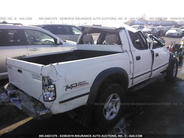 5TEGN92N24Z429451 - 2004 TOYOTA TACOMA DOUBLE CAB PRERUNNER WHITE photo 4
