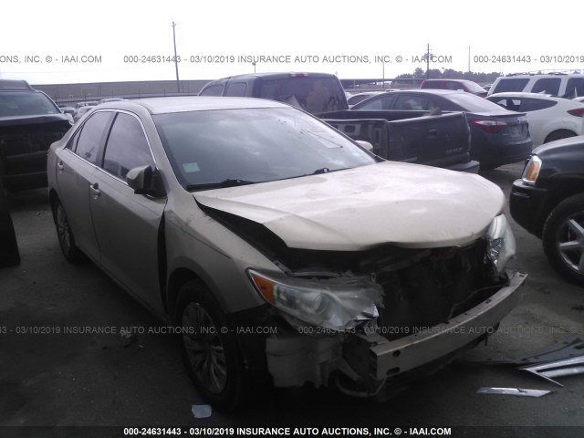 4T4BF1FK2CR172177 - 2012 TOYOTA CAMRY SE/LE/XLE GOLD photo 1