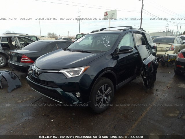 2T3WFREV2JW504855 - 2018 TOYOTA RAV4 ADVENTURE/XLE BLUE photo 2