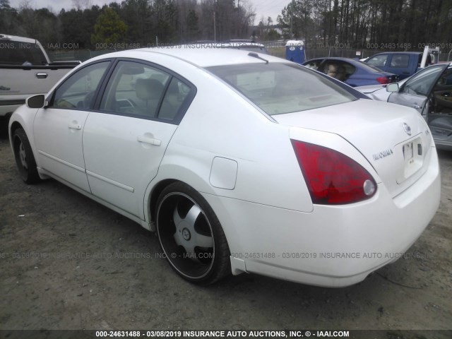 1N4BA41EX5C840404 - 2005 NISSAN MAXIMA SE/SL WHITE photo 3