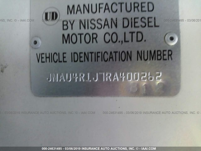 JNAU4R1J7RA400262 - 1994 NISSAN DIESEL UD1400 GREEN photo 9