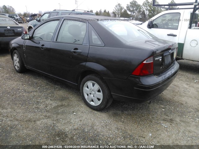 1FAFP34N87W312898 - 2007 FORD FOCUS ZX4/S/SE/SES BLACK photo 3