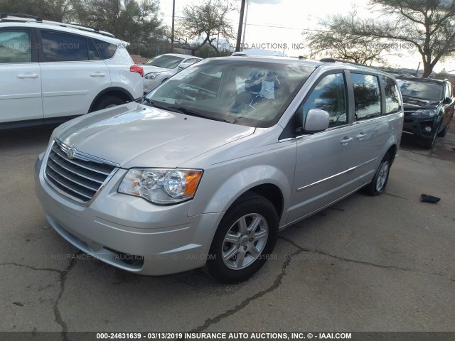 2A4RR5D10AR343941 - 2010 CHRYSLER TOWN & COUNTRY TOURING SILVER photo 2