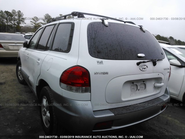 KM8SC13D46U060669 - 2006 HYUNDAI SANTA FE GLS/LIMITED WHITE photo 3