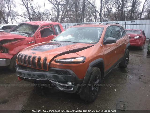 1C4PJMBS8FW735820 - 2015 JEEP CHEROKEE TRAILHAWK 橙色 照片 2