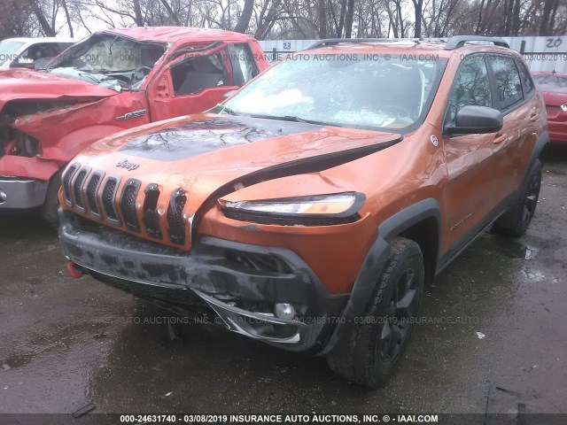 1C4PJMBS8FW735820 - 2015 JEEP CHEROKEE TRAILHAWK ORANGE photo 6