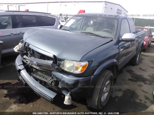 5TBBT44146S478754 - 2006 TOYOTA TUNDRA ACCESS CAB SR5 BLUE photo 2