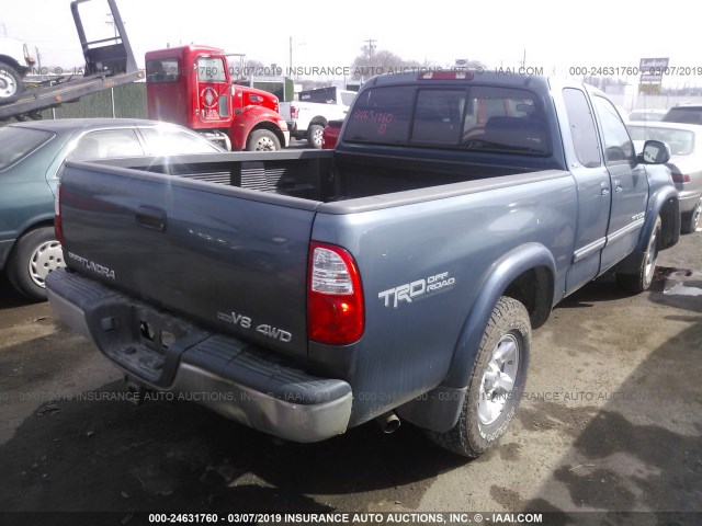 5TBBT44146S478754 - 2006 TOYOTA TUNDRA ACCESS CAB SR5 BLUE photo 4