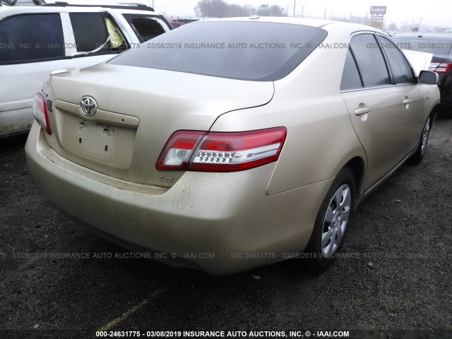 4T4BF3EK1AR047908 - 2010 TOYOTA CAMRY SE/LE/XLE GOLD photo 4