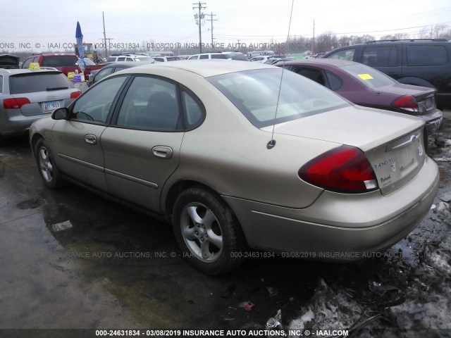 1FAFP5528YA203369 - 2000 FORD TAURUS SES GOLD photo 3