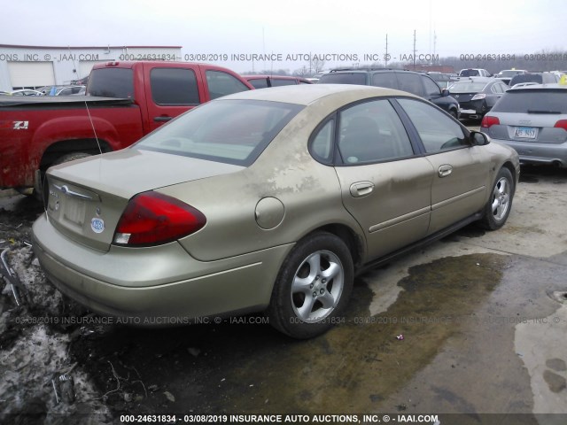 1FAFP5528YA203369 - 2000 FORD TAURUS SES GOLD photo 4