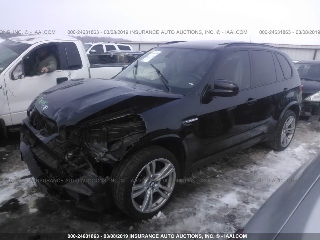 5YMGY0C59ALK25104 - 2010 BMW X5 M BLACK photo 2