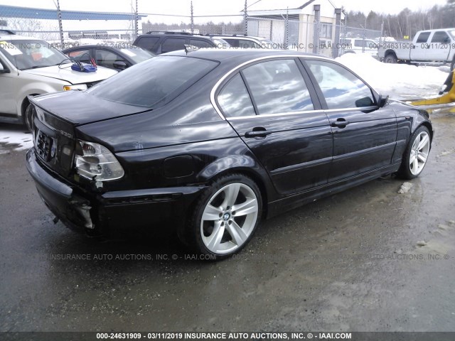 WBAEV53494KM06448 - 2004 BMW 330 I BLACK photo 4