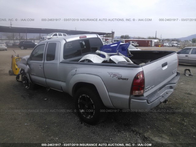 5TETU62N26Z193600 - 2006 TOYOTA TACOMA PRERUNNER ACCESS CAB SILVER photo 3