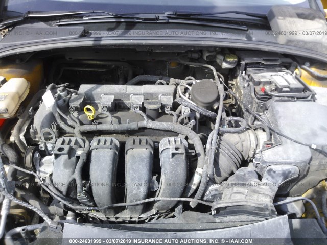 1FAHP3F29CL283578 - 2012 FORD FOCUS SE YELLOW photo 10