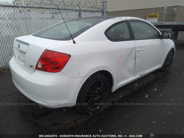 JTKDE177250006345 - 2005 TOYOTA SCION TC თეთრი ფოტო 4