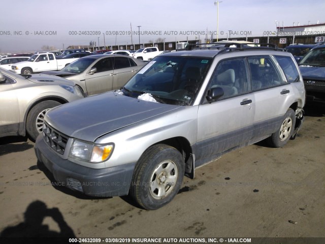 JF1SF6358XH746506 - 1999 SUBARU FORESTER L SILVER photo 2